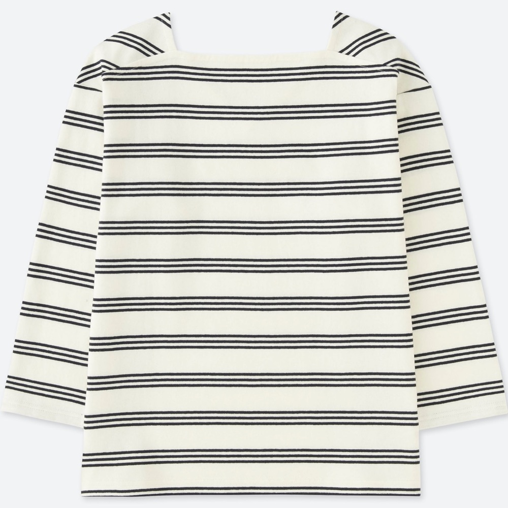 Uniqlo two way striped top t-shirt cotton sz s